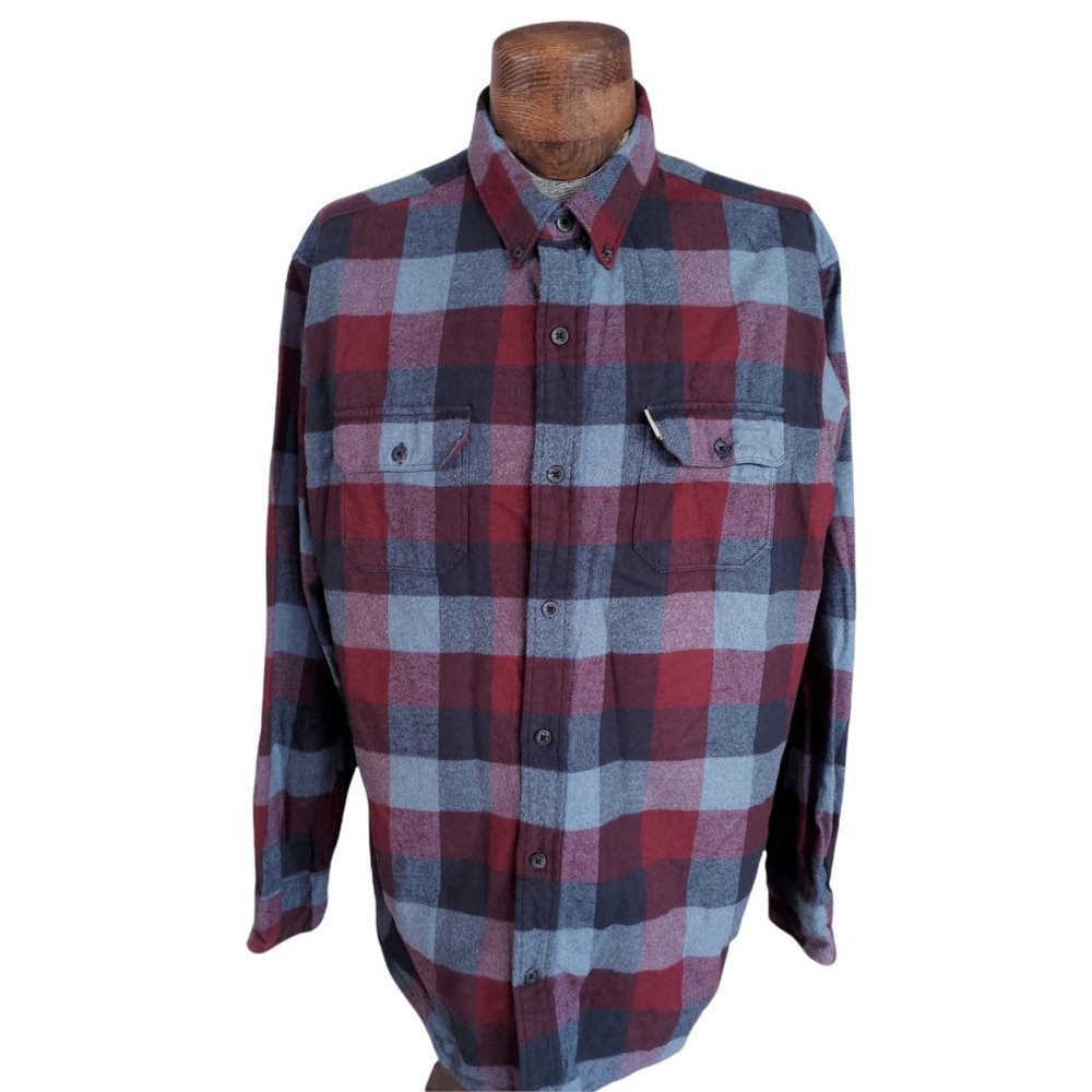 BOB TIMBERLAKE Men's Plaid Button Down Flannel Shirt Size Extra Large